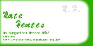 mate hentes business card