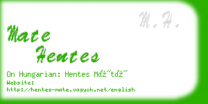 mate hentes business card